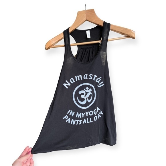 Namastay In My Yoga Pants All Day Women’s Tank Top, Small - Picture 1 of 7